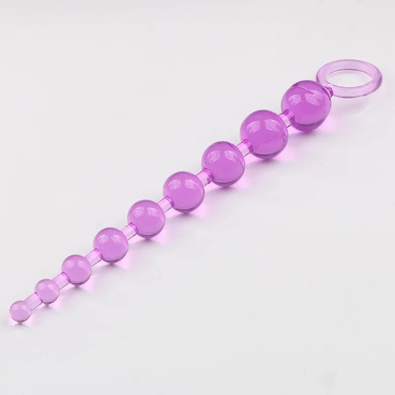 2022 New Heart Beads Soft Anal Plug Anus Toys Big Balls Silicone G-Spot Stimulating Butt Plugs Adult Sex Couple Sexy
