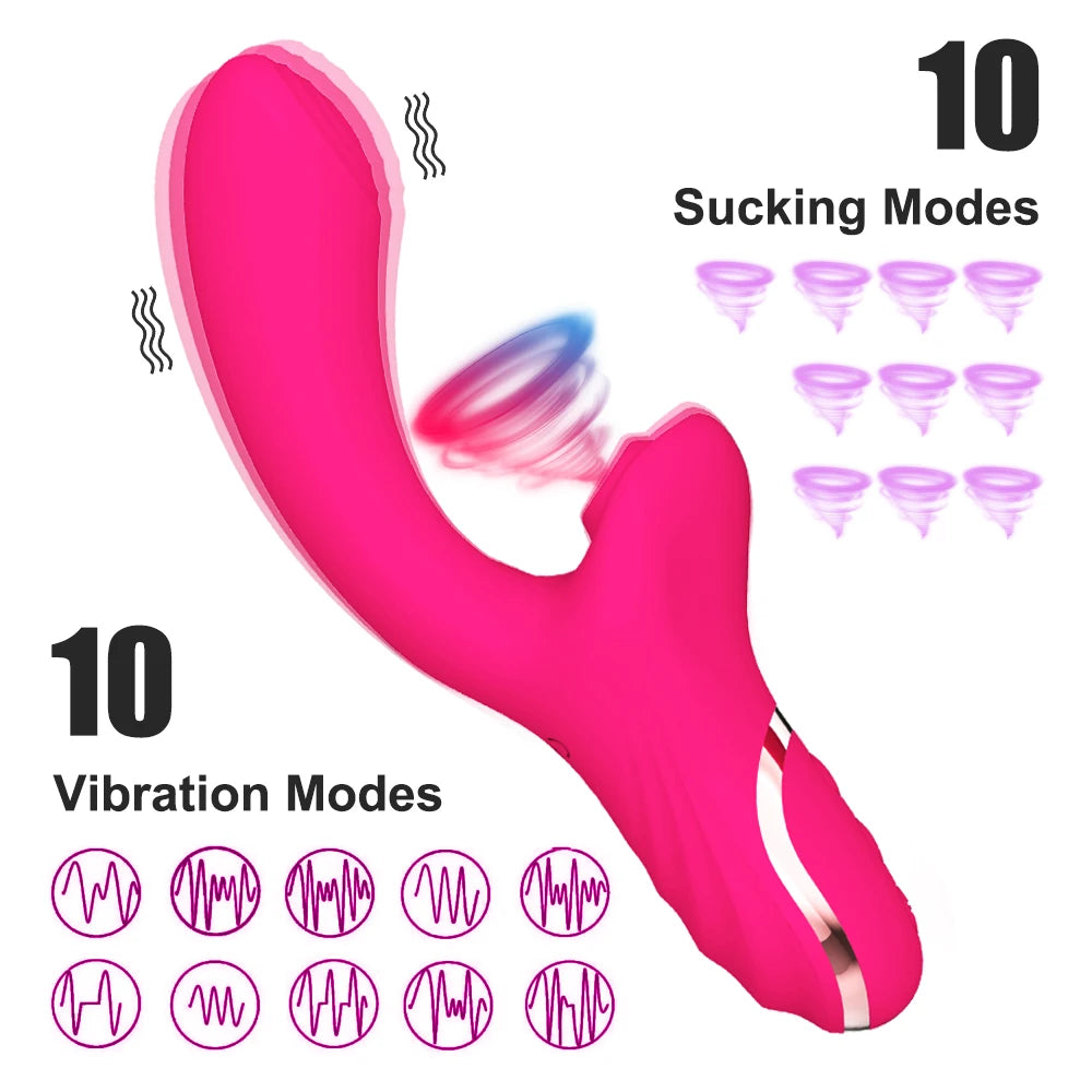 Powerful 20 Speed Dildo Vibrator Sex Toy for Women Clit Sucker Vacuum G-Spot Clitoris Stimulator Female Masturbation Adult Goods