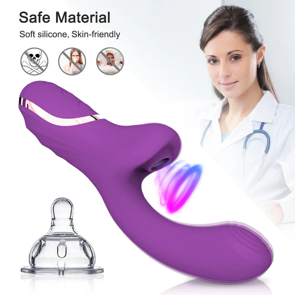 Powerful 20 Speed Dildo Vibrator Sex Toy for Women Clit Sucker Vacuum G-Spot Clitoris Stimulator Female Masturbation Adult Goods