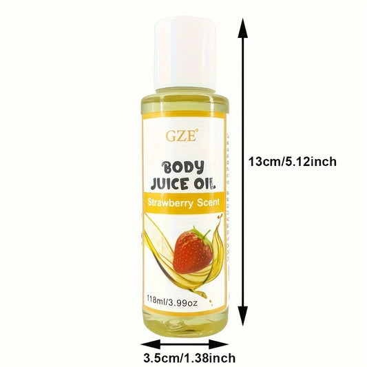 STRAWBERRY BODY JUICE OIL Hand Crafted Body Oil for Women Soothing and Relaxing Eliminate/Balance Odor Tastes like Sweet