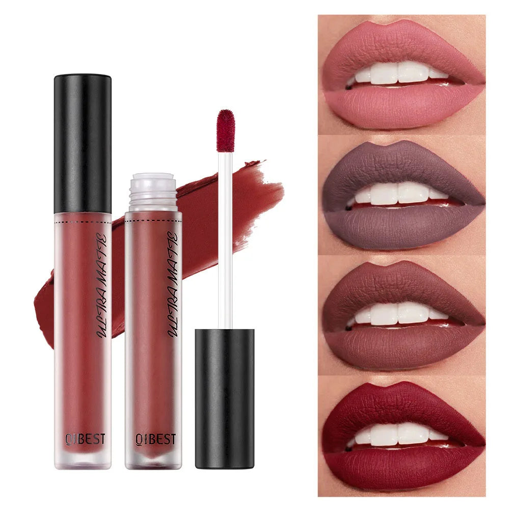 Sexy Velvet Matte Lip Gloss Long Lasting Liquid Lipstick Longlasting Red Nude Lipstick Liquid Matte Waterproof Lipgloss Makeup