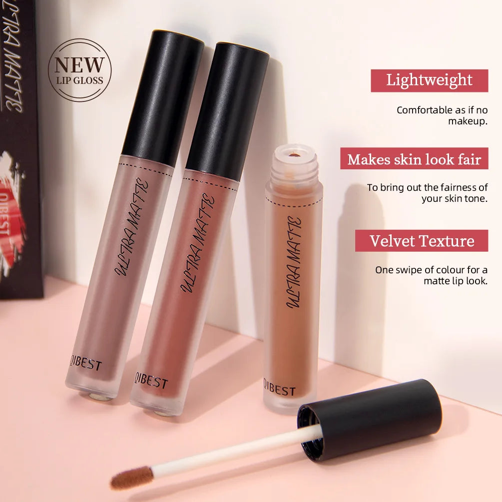 Sexy Velvet Matte Lip Gloss Long Lasting Liquid Lipstick Longlasting Red Nude Lipstick Liquid Matte Waterproof Lipgloss Makeup