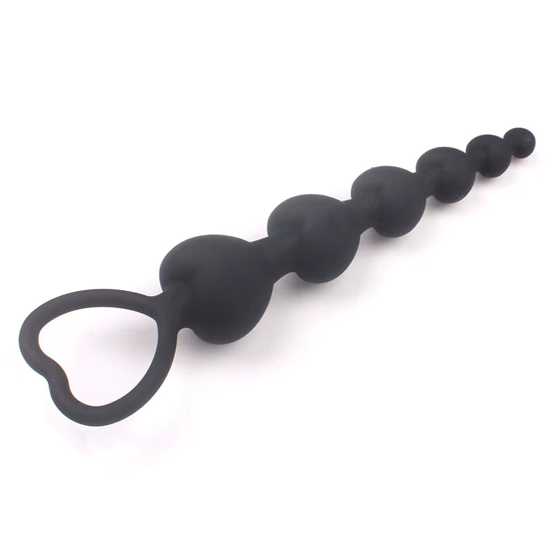 2022 New Heart Beads Soft Anal Plug Anus Toys Big Balls Silicone G-Spot Stimulating Butt Plugs Adult Sex Couple Sexy