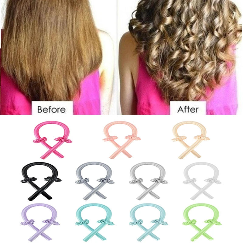Heatless Hair Curlers Overnight Curling Iron Headband Lazy Curler Silk Hair Curler No Heat Long Short Hair Boucleur Cheveux