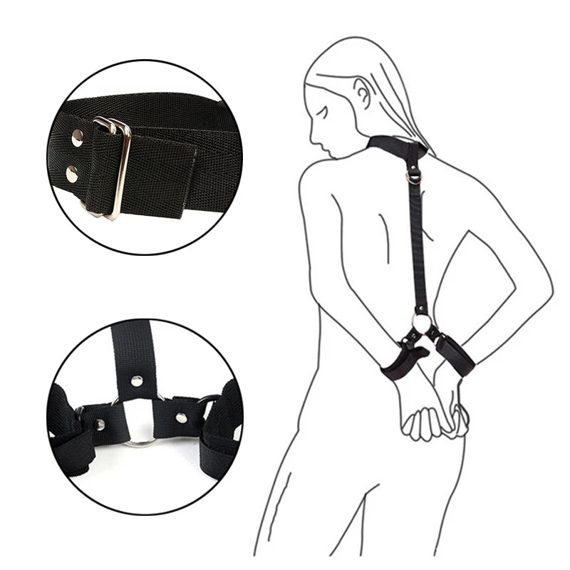 Sex Toys for Couples Erotic Sex Swing Soft Sex Furniture BDSM Fetish SM at the Back Bondage Handcuffs Kit Mouth Plug Adult Games