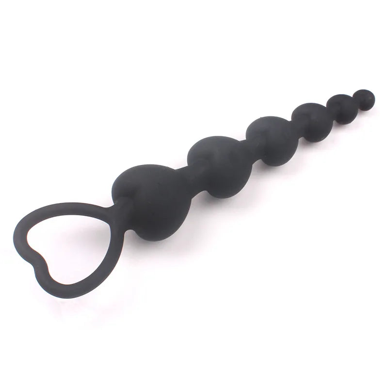 2022 New Heart Beads Soft Anal Plug Anus Toys Big Balls Silicone G-Spot Stimulating Butt Plugs Adult Sex Couple Sexy