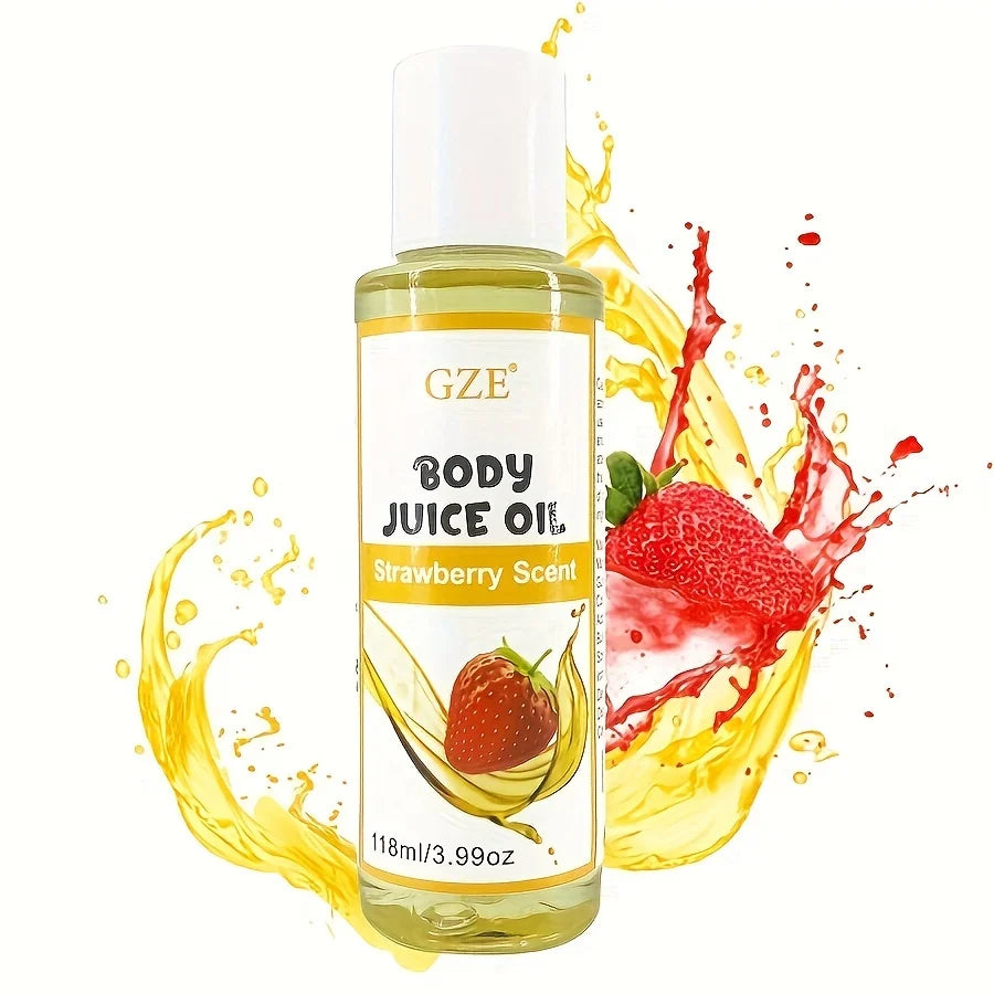 STRAWBERRY BODY JUICE OIL Hand Crafted Body Oil for Women Soothing and Relaxing Eliminate/Balance Odor Tastes like Sweet