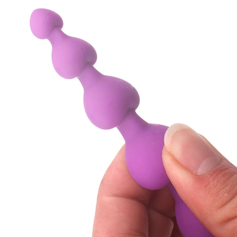 2022 New Heart Beads Soft Anal Plug Anus Toys Big Balls Silicone G-Spot Stimulating Butt Plugs Adult Sex Couple Sexy